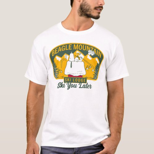 Peanuts  Beagle Mountain Ski Lodge T_Shirt