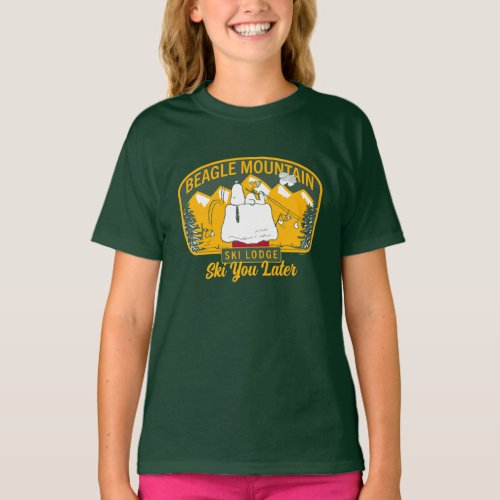 Peanuts  Beagle Mountain Ski Lodge T_Shirt