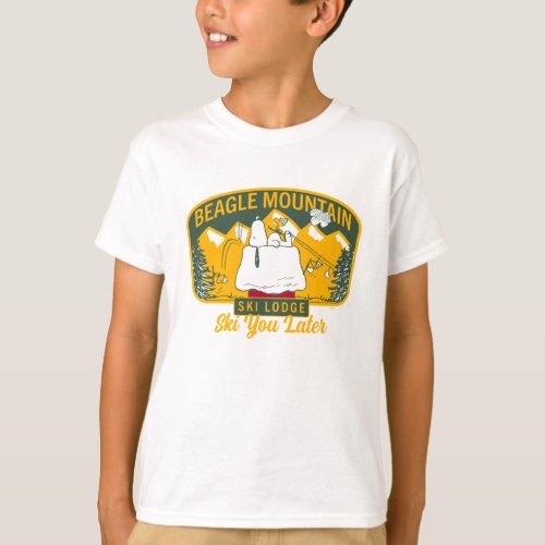 Peanuts  Beagle Mountain Ski Lodge T_Shirt