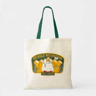Peanuts   Beagle Mountain Ski Lodge Tote Bag