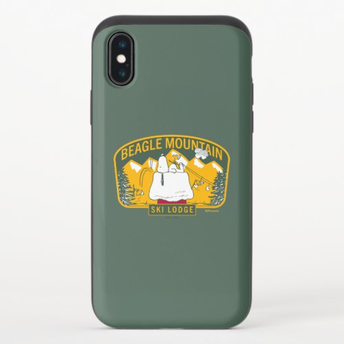 Peanuts  Beagle Mountain Ski Lodge iPhone X Slider Case