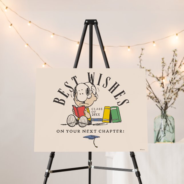 Peanuts Best Wishes Graduation Snoopy Reading Foam Board (In Situ (Stand))