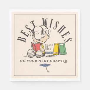 Peanuts Best Wishes Graduation Snoopy Reading Napkins
