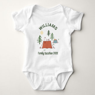 Peanuts | Camping Family Vacation Baby Bodysuit
