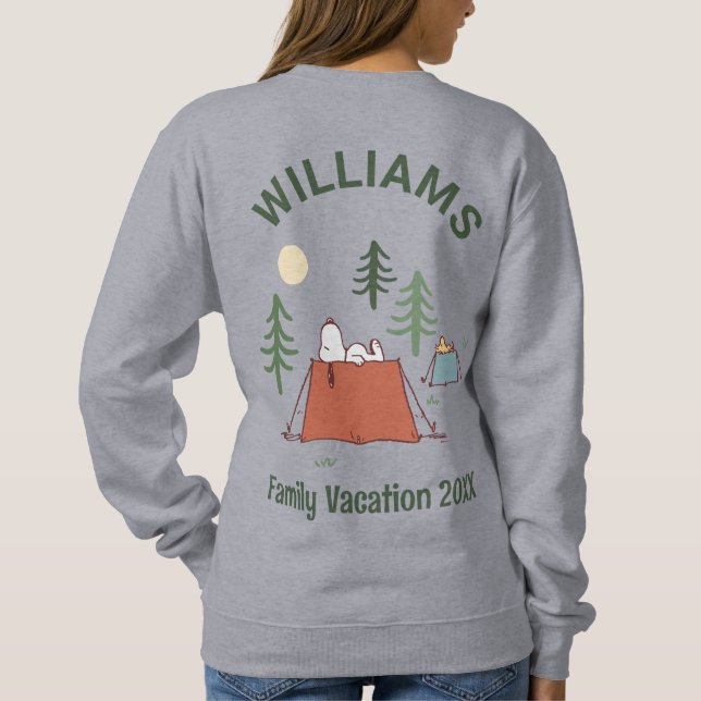Peanuts | Camping Family Vacation Sweatshirt (Back)