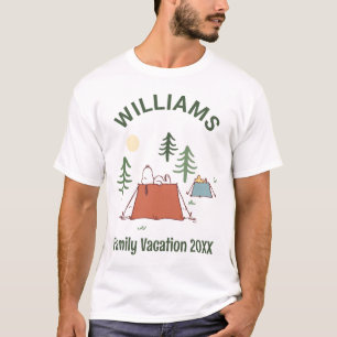 Peanuts Camping Family Vacation T-Shirt