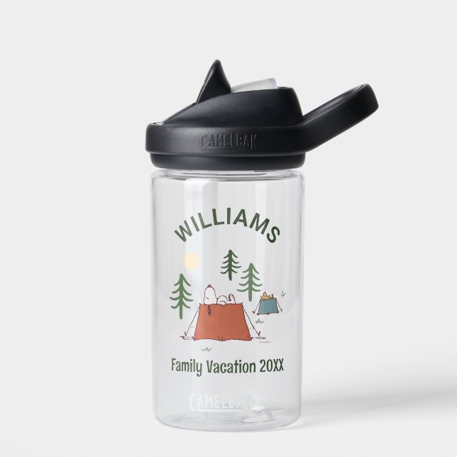 Peanuts | Camping Family Vacation Water Bottle (Left)