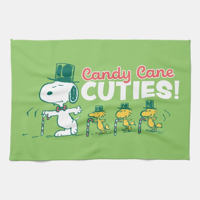 Peanuts | Candy Cane Cuties Kitchen Towel (Horizontal)