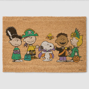 Peanuts Candy Crew Halloween Gang Fiber Doormat