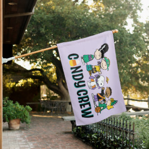 Peanuts Candy Crew Halloween Gang House Flag