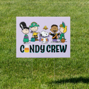 Peanuts Candy Crew Halloween Gang Sign