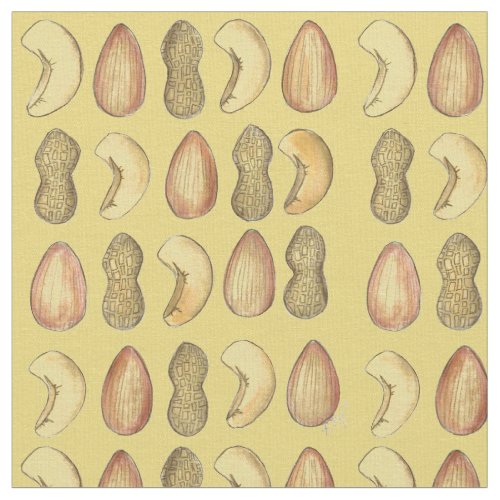 Peanuts Cashews Almonds Mixed Nuts Snack Food Fabric