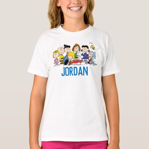 Peanuts  Charlie Brown and Gang  Add Your Name T_Shirt