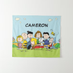Peanuts | Charlie Brown and Gang | Add Your Name Tapestry<br><div class="desc">Take a look at this design featuring Charlie Brown and the whole Peanuts Gang!</div>