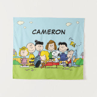 Peanuts | Charlie Brown and Gang | Add Your Name Tapestry