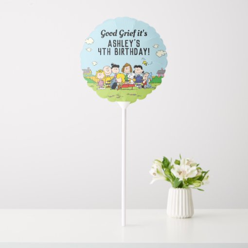 Peanuts Charlie Brown and Gang Birthday Balloon Zazzle