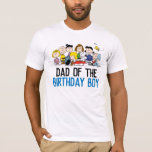 Peanuts | Charlie Brown and Gang - Birthday Dad T-Shirt<br><div class="desc">Celebrate in style with the Peanuts Charlie Brown and Gang Birthday Dad T-Shirt! Featuring Charlie Brown, Snoopy, Lucy, Linus, and the rest of the Peanuts gang, this playful design is perfect for a proud dad hosting or attending a Peanuts-themed birthday party. The vibrant and nostalgic artwork brings the timeless charm...</div>