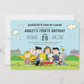 Peanuts | Charlie Brown and Gang Birthday Invitation (Front)