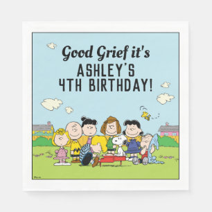 Peanuts   Charlie Brown and Gang Birthday Napkins