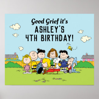 Peanuts | Charlie Brown and Gang Birthday Poster