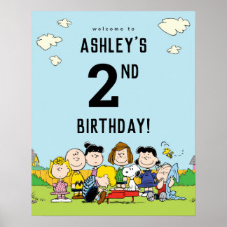 Peanuts | Charlie Brown and Gang Birthday Poster