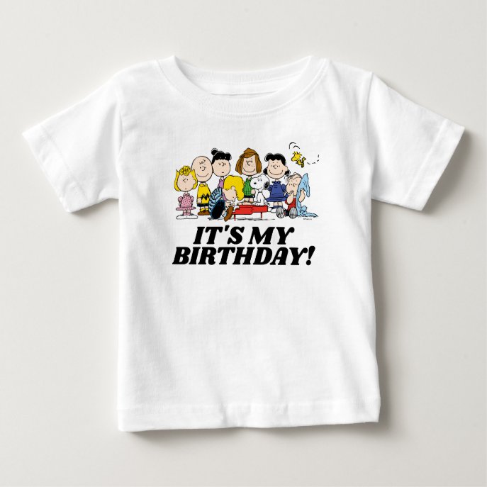 Peanuts | Charlie Brown and Gang It&#39;s My Birthday Baby T-Shirt