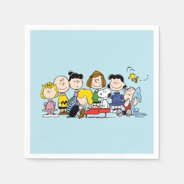 Peanuts | Charlie Brown and Gang Napkins (Front)