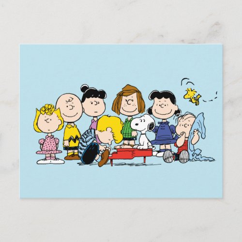 Peanuts  Charlie Brown and Gang Postcard