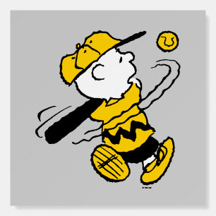 Peanuts   Charlie Brown at Bat Foam Board