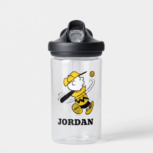 Peanuts  Charlie Brown at Bat Water Bottle