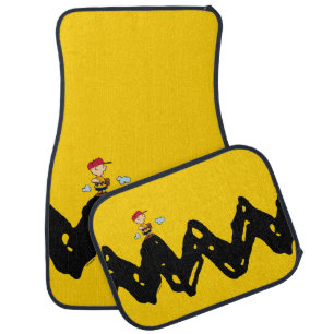 Peanuts   Charlie Brown Baseball Car Floor Mat