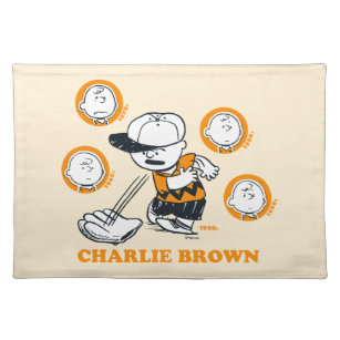 PEANUTS   Charlie Brown Baseball Cloth Placemat