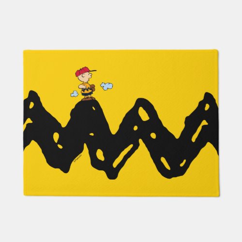 Peanuts  Charlie Brown Baseball Doormat
