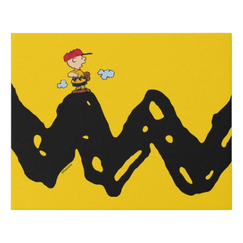 Peanuts  Charlie Brown Baseball Faux Canvas Print