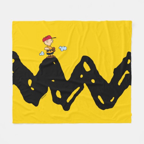 Peanuts  Charlie Brown Baseball Fleece Blanket