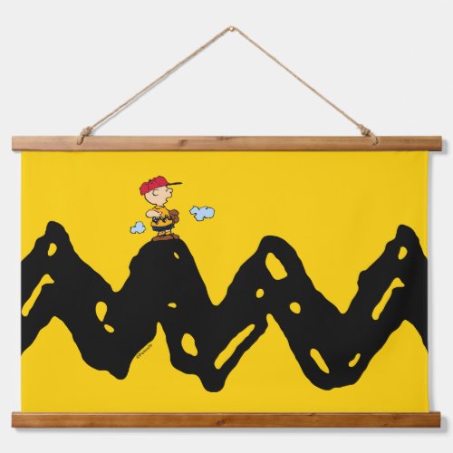 Peanuts  Charlie Brown Baseball Hanging Tapestry