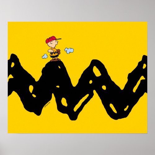 Peanuts  Charlie Brown Baseball Poster