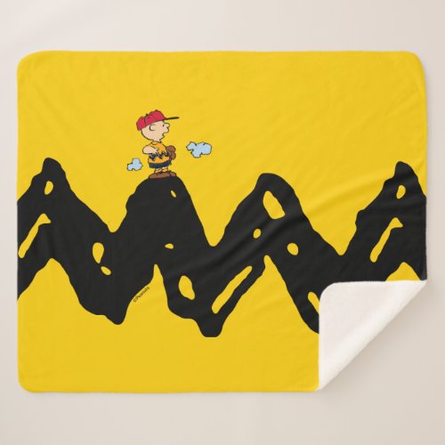 Peanuts  Charlie Brown Baseball Sherpa Blanket
