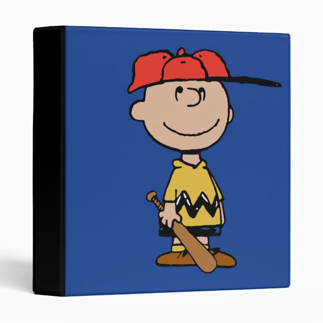 Peanuts | Charlie Brown Baseball Smile 3 Ring Binder (Front/Spine)