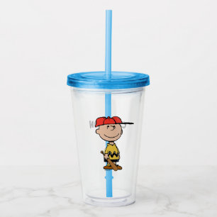 Peanuts Charlie Brown Baseball Smile Acrylic Tumbler