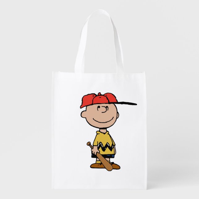 Peanuts | Charlie Brown Baseball Smile Grocery Bag (Front)