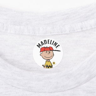 Peanuts Charlie Brown Baseball Smile Kids' Labels