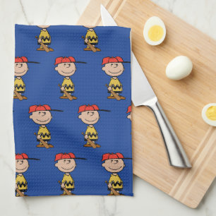 Peanuts Charlie Brown Baseball Smile Kitchen Towel
