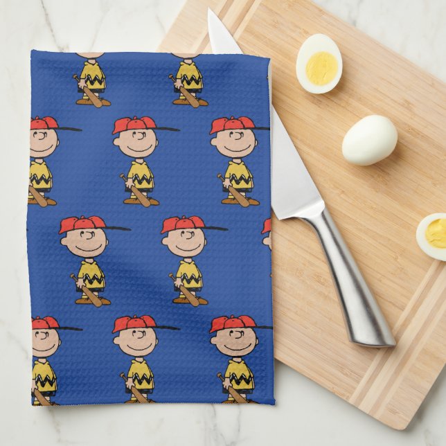 Peanuts | Charlie Brown Baseball Smile Kitchen Towel (Quarter Fold)