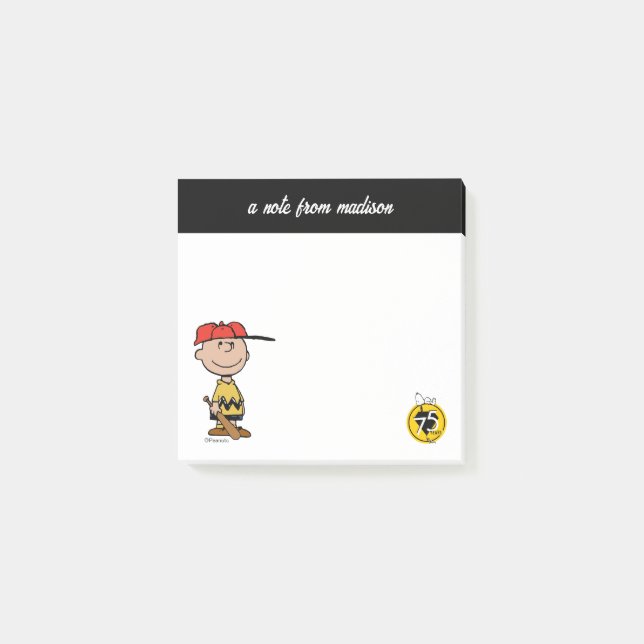 Peanuts | Charlie Brown Baseball Smile Post-it Notes (Front)