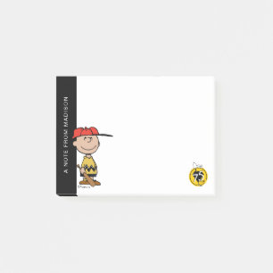 Peanuts Charlie Brown Baseball Smile Post-it Notes