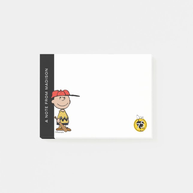 Peanuts | Charlie Brown Baseball Smile Post-it Notes (Front)