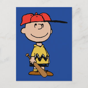Peanuts Charlie Brown Baseball Smile Postcard