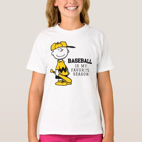 Peanuts  Charlie Brown Baseball Smile T_Shirt