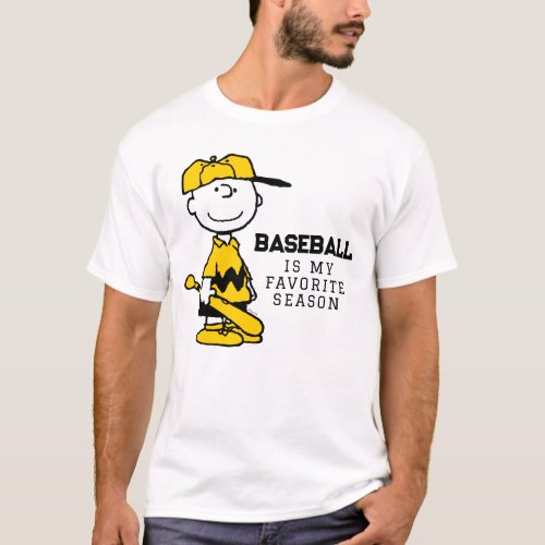 Peanuts  Charlie Brown Baseball Smile T_Shirt